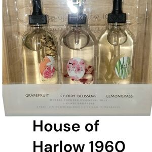 House of Harlow 1960 Botanical Oil Trio - Grapefruit, Cherry Blossom, Lemongrass